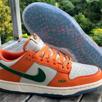 Low Top Sneakers, Orange Teal White Colorway, Lace Up Design, Casual Gift for Sneaker Fans