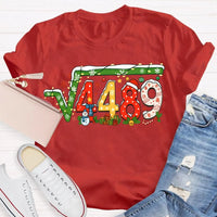 Holiday Snowflakes Lights Graphic Tee, Math Teacher Christmas T-Shirt, Humorous Math Teacher Xmas Shirt, Winter STEM Educator Holiday Present Tee