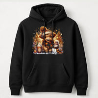 Snowman Hot Cocoa Sweatshirt, Highland Cow Christmas Hoodie, Adorable Winter Cow Graphic Hoodie, Comfy Farmhouse Pullover, Animal Lover Xmas Present