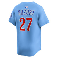Chicago Cubs Seiya Suzuki Light Blue 2nd Alternate Limited Player Jersey