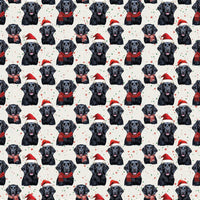 Santa Paws Holiday Gift Wrap, Black Lab Christmas Wrapping Paper, Festive Labrador Wrapping Paper, Dog Lover Xmas Present Wrapping Paper