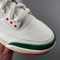 Low Top Sneakers, White Green Orange Colorway, Lace Up Design, Casual Gift for Sneaker Fans