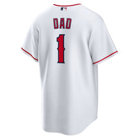Los Angeles Angels White #1 Dad Home Replica Jersey