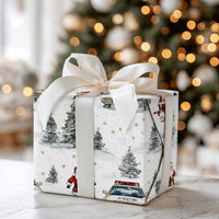 Vintage Police Car Gift Wrap, Police Santa Wrapping Paper, Law Enforcement Christmas Paper, Holiday Wrapping Paper, Cop Gift Wrap Roll