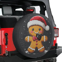 Christmas Santa Hat Tire Cover, Gingerbread Man Spare Tire Cover, Waterproof UV Car Tire Cover, Festive Holiday Jeep SUV Accessory