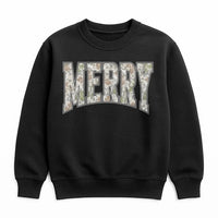 Vintage Camo Christmas Sweatshirt, Merry Christmas Sweatshirt, Camouflage Holiday Crewneck, Festive Hunting Season Graphic Sweatshirt
