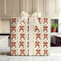 Humorous Muscular Santa Gift Wrap, Boxer Santa Wrapping Paper, Fighting Santa Christmas Wrapping Paper, Novelty Holiday Gift Wrap Roll