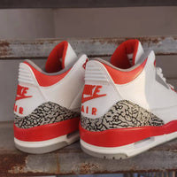 Sneakers, Beige White Red Colorway, Lace Up Design, Casual Gift for Sneaker Fans