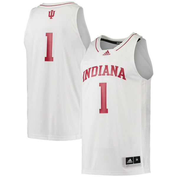 #1 Indiana Hoosiers Swingman Team Basketball Jersey - White