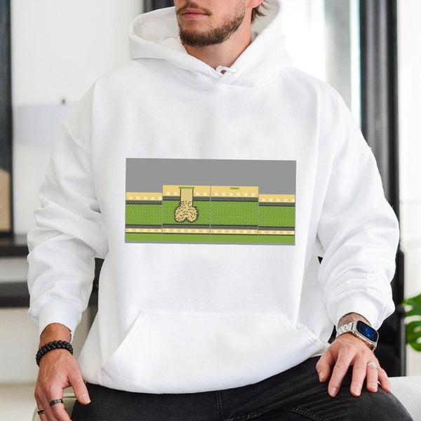 Pixel Art Novelty Sweatshirt, Humorous Meme Ugly Christmas Hoodie, Adult Holiday Party Hooded Pullover, Retro Xmas Meme Graph