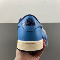 Low Top Sneakers, Beige Blue Colorway, Lace Up Design, Casual Gift for Sneaker Fans