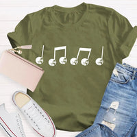 Festive Music Lover Holiday T-Shirt, Musical Note Snowman Christmas Shirt, Winter Snowman Melody Tee, Xmas Band Choir Teacher Present