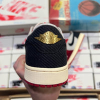 Low Top Sneakers, White Red Colorway, Lace Up Design, Casual Gift for Sneaker Fans