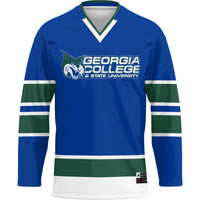 Georgia College Bobcats Hockey Jersey - Blue