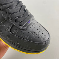 Low Top Sneakers, Black Yellow Colorway, Lace Up Design, Casual Gift for Sneaker Fans