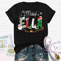 Custom Holiday Educator Tee, Personalized Christmas Teacher Shirt, Festive Winter Teacher T-Shirt, Merry Christmas Teacher Present