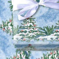 Snowy Tree Sports Gift Wrap, Baseball Christmas Tree Wrapping Paper, Tropical Holiday Wrapping Paper, Baseball Ornament Wrapping Paper Roll