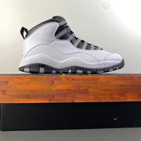 High Top Sneakers, White Black Gray Colorway, Leather Footwear, Lace Up Design, Casual Gift for Sneaker Fans