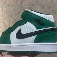 Sneakers, White Green Colorway, Lace Up Design, Casual Gift for Sneaker Fans