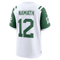 New York Jets Joe Namath White Classic Alternate Retired Player Game Jersey