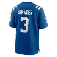 Indianapolis Colts Spencer Shrader Royal Team Game Jersey