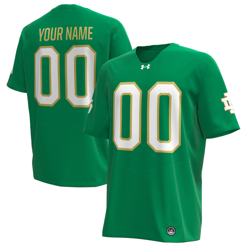 Notre Dame Fighting Irish Custom Replica Football Jersey - Kelly Green