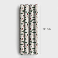 Farmhouse Holiday Gift Wrap, Red Tractor Christmas Wrapping Paper, Rustic Country Tractor Wrapping Paper, Winter Farm Present Wrap Roll