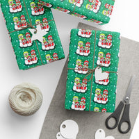 Vintage Cartoon Snowmen Gift Wrap, Retro Snowman Wrapping Paper, Adorable Christmas Wrapping Paper, Festive Winter Holiday Wrapping Paper