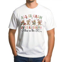 Humorous Gingerbread Medical Shirt, ER Nurse Christmas Shirt, Emergency Room Holiday Graphic Shirt, Hospital Staff Tee, Xmas RN Present for Women