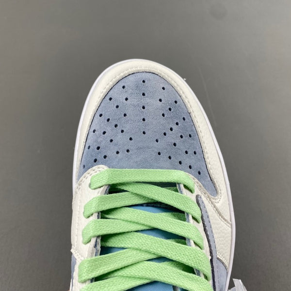 Low Top Sneakers, White Green Gray Colorway, Reverse Hook Design, Lace Up Design, Casual Gift for Sneaker Fans