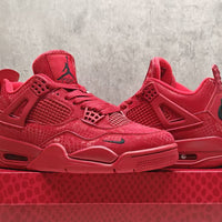 Mid Top Sneakers, Red Colorway, Lace Up Design, Casual Gift for Sneaker Fans
