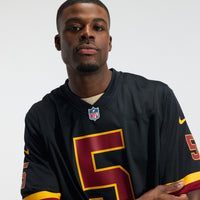 Hail Raiser Washington Commanders Jayden Daniels Black Alternate Game Jersey