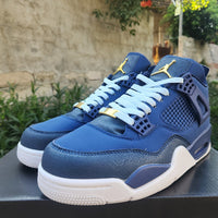 Mid Top Sneakers, Blue White Colorway, Lace Up Design, Casual Gift for Sneaker Fans