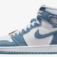 High Top Sneakers, Blue White Colorway, Lace Up Design, Casual Gift for Sneaker Fans