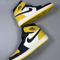 Sneakers, Black Yellow Colorway, Lace Up Design, Casual Gift for Sneaker Fans