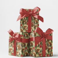 Hound in Holly Dog Wrapping Paper, Beagle Christmas Wrapping Paper, Festive Puppy Wrapping Paper, Holiday Pet Gift Wrap Roll