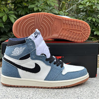 High Top Sneakers, White Blue Black Colorway, Lace Up Design, Casual Gift for Sneaker Fans