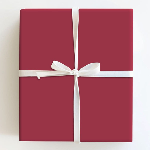 Deep Red Matte Gift Wrap Roll, Solid Burgundy Wrapping Paper, Elegant Wedding Wrapping Paper, Luxury Christmas Holiday Wrappi