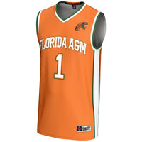 #1 Florida A&M Rattlers Lightweight Basketball Jersey - Orange