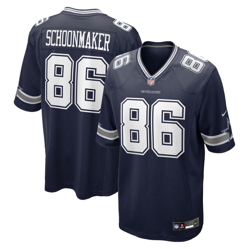 Dallas Cowboys Luke Schoonmaker Navy Team Game Jersey