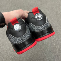 Low Top Sneakers, Black Red Colorway, Lace Up Design, Casual Gift for Sneaker Fans