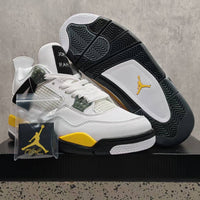 Mid Top Sneakers, White Black Yellow Colorway, Lace Up Design, Casual Gift for Sneaker Fans