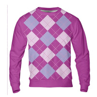 Personalized Team Name Ugly Sweater, Custom Argyle Ugly Christmas Sweater, Custom Number Xmas Sweater, Holiday Party Crewneck Sweatshirt