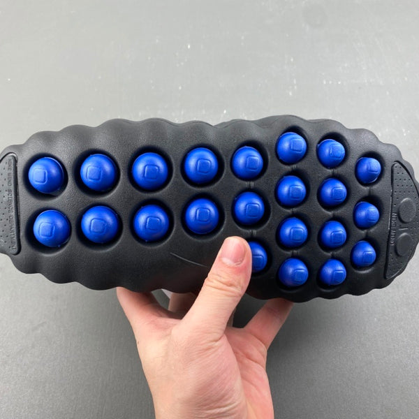 Slides, Blue Black Colorway, Slip On Design, Casual Gift for Shoe Lovers