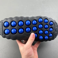 Slides, Blue Black Colorway, Slip On Design, Casual Gift for Shoe Lovers