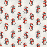 Watercolor Winter Penguin Wrapping Paper, Christmas Penguin Gift Wrap Paper, Adorable Arctic Animal Gift Wrap Roll