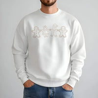 Christmas Cookie Sweatshirt, Gingerbread Family Sweatshirt, Minimalist Xmas Cookie Pullover, Holiday Gingerbread Sweatshirt, Winter Present