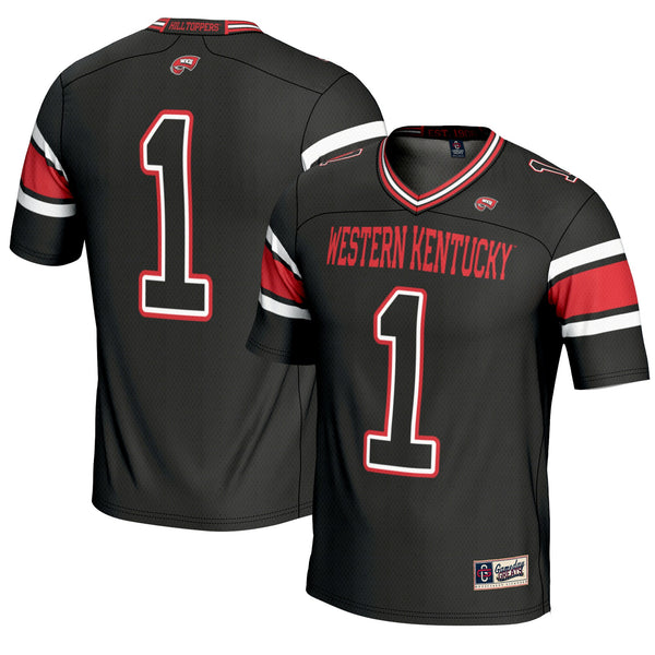 #1 Western Kentucky Hilltoppers Endzone Football Jersey - Black