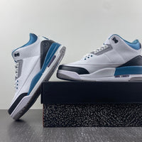 Retro Low Top Sneakers, Blue White Black Colorway, Lace Up Design, Casual Gift for Sneaker Fans