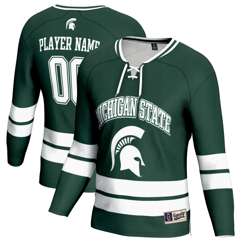 Michigan State Spartans NIL Pick-A-Player Ice Hockey Lightweight Fashion Jersey - Green